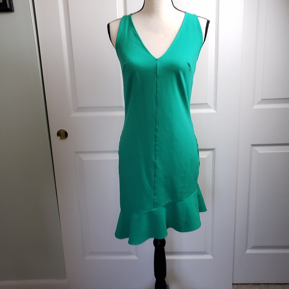 Cute green asymmetrical dress size S